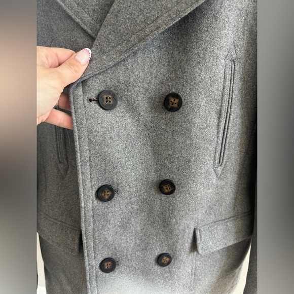 Lauren Ralph Lauren Classic Grey Wool Blend Pea Coat 16R Boys - Picture 2 of 11